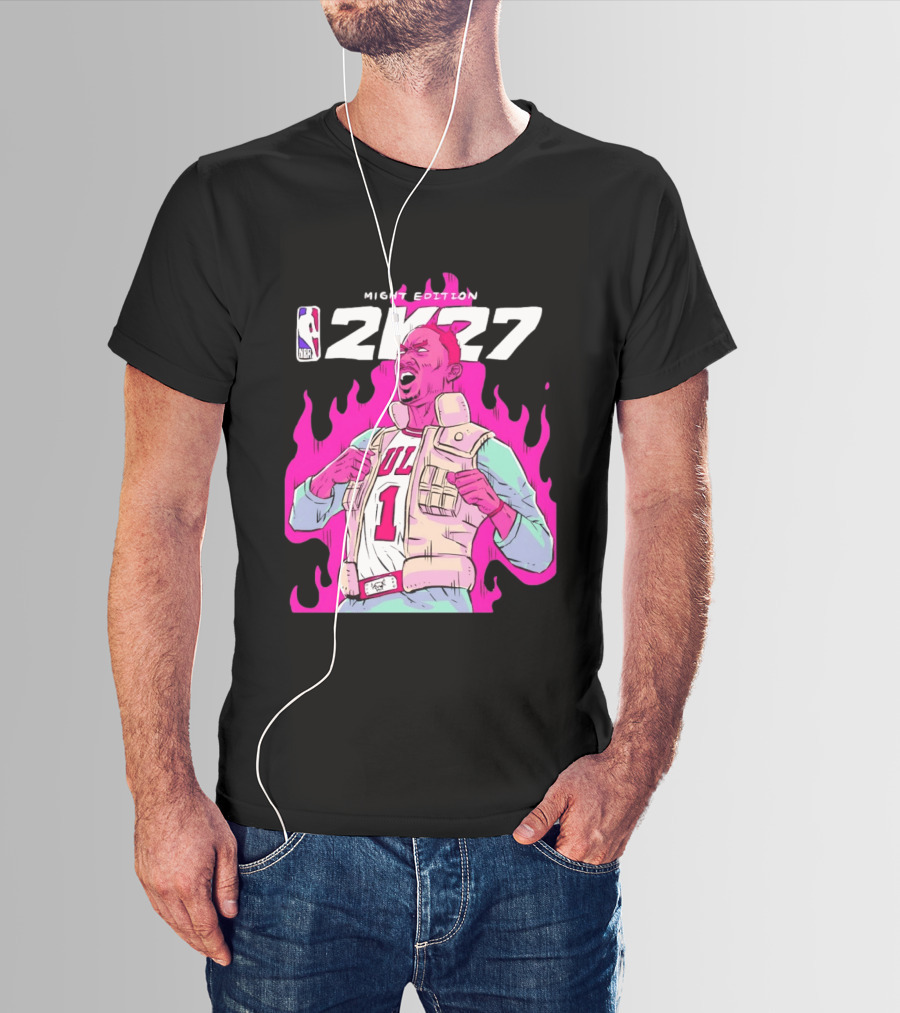 Derrick Rose Bulls NBA 2K27 Might Edition Basketball T-Shirt