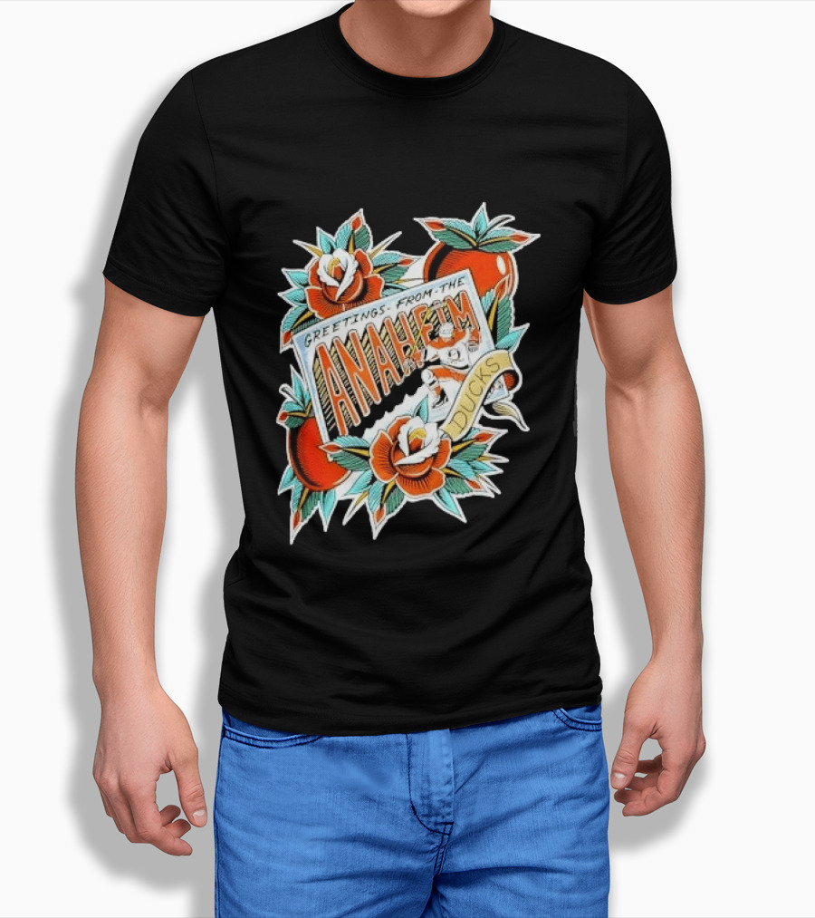 Greetings From The Anaheim Ducks Hockey Tattoo T-Shirt