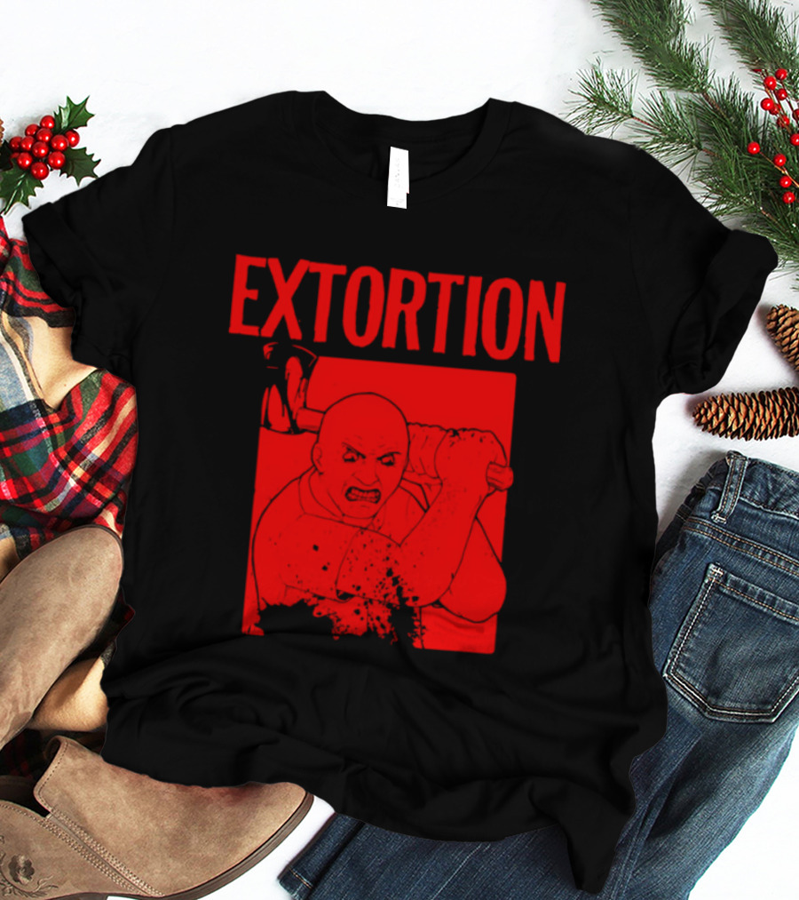 EXTORTION Self Titled Album Cover Art Distorted Face T-Shirt