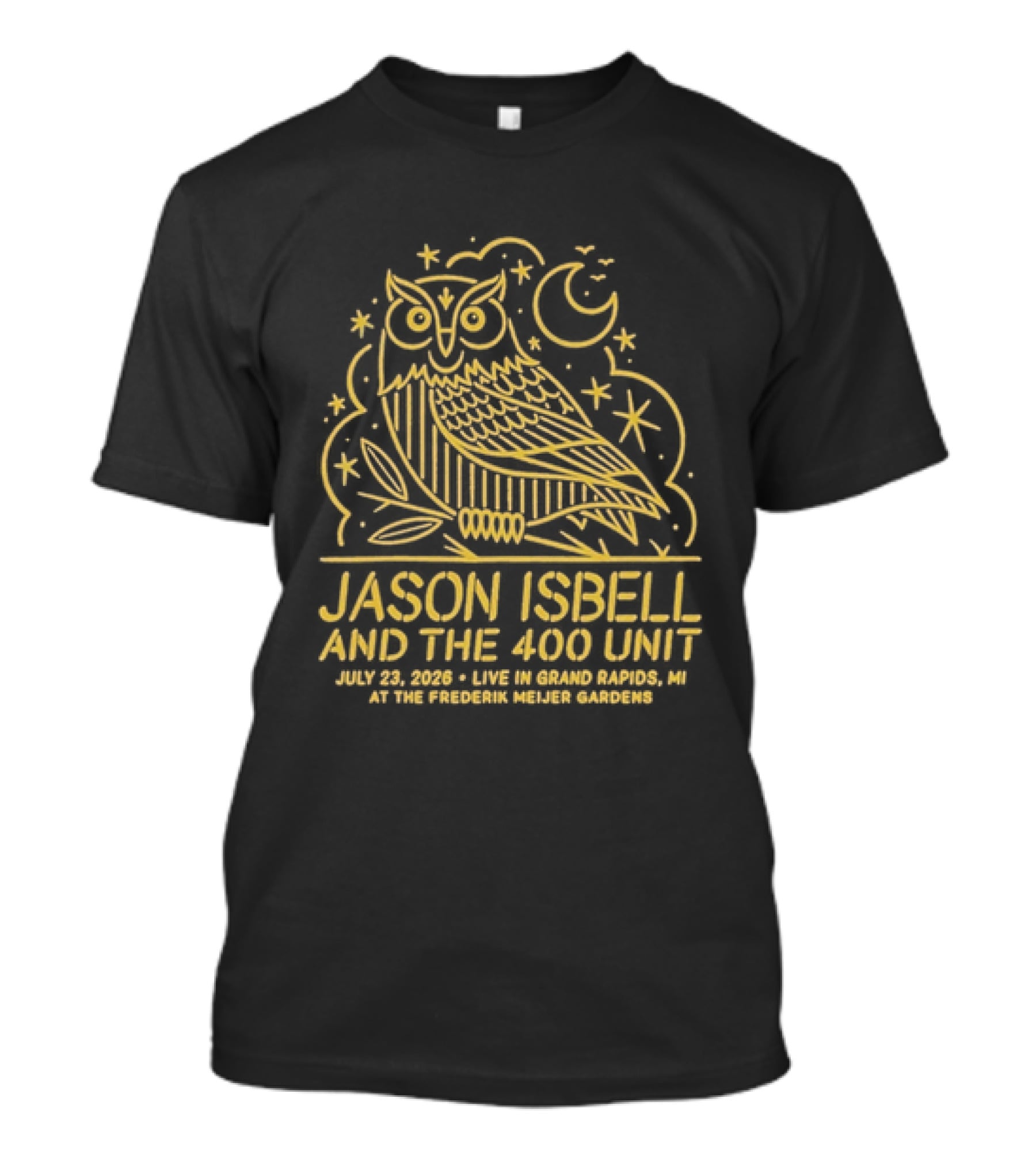 Jason Isbell And The 400 Unit Owl Frederik Meijer Gardens Grand Rapids MI July 23 2026 T-Shirt