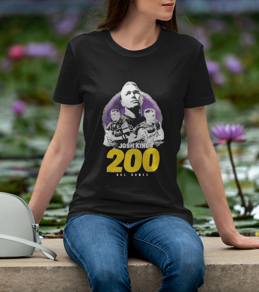 Josh King 200 NRL Games Melbourne Rugby Milestone Celebration T-Shirt