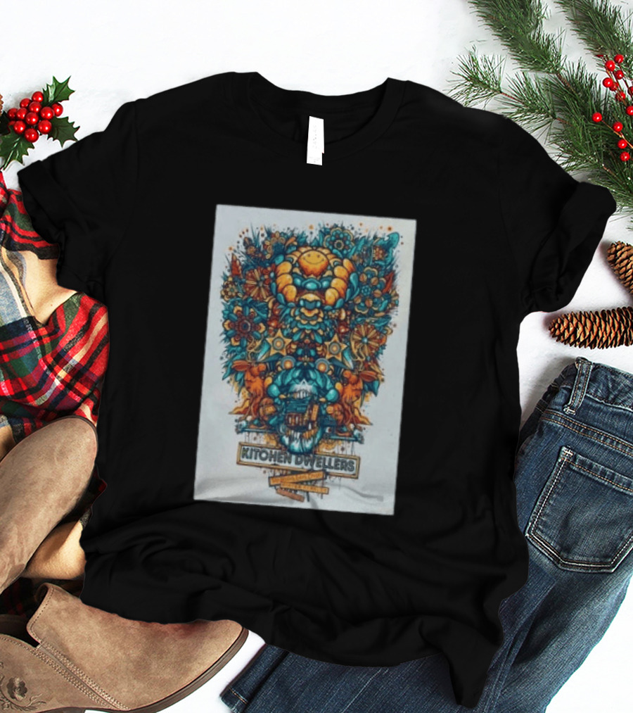Kitchen Dwellers Winter Park CO July 24 25 2026 Tour Psychedelic Floral T-Shirt