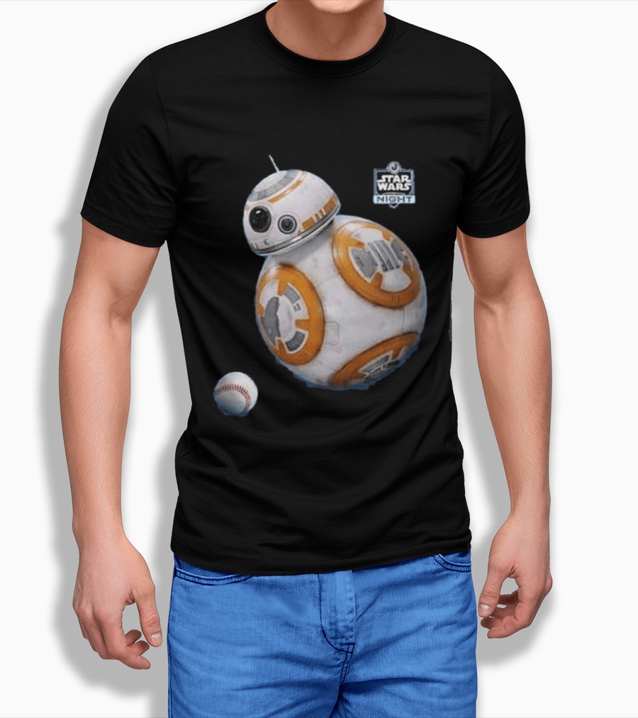Star Wars Night BB 8 Baseball Event T-Shirt
