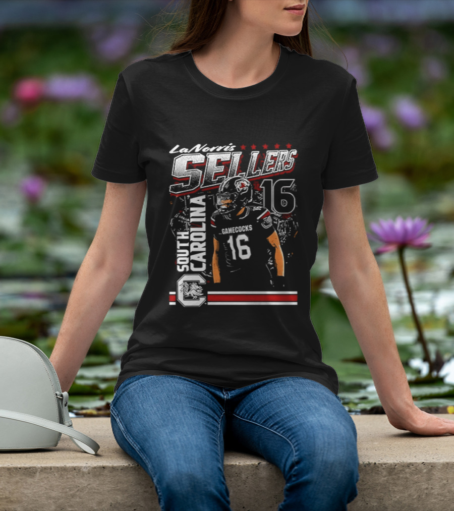 LaNorris Sellers 16 South Carolina Gamecocks Football Player T-Shirt
