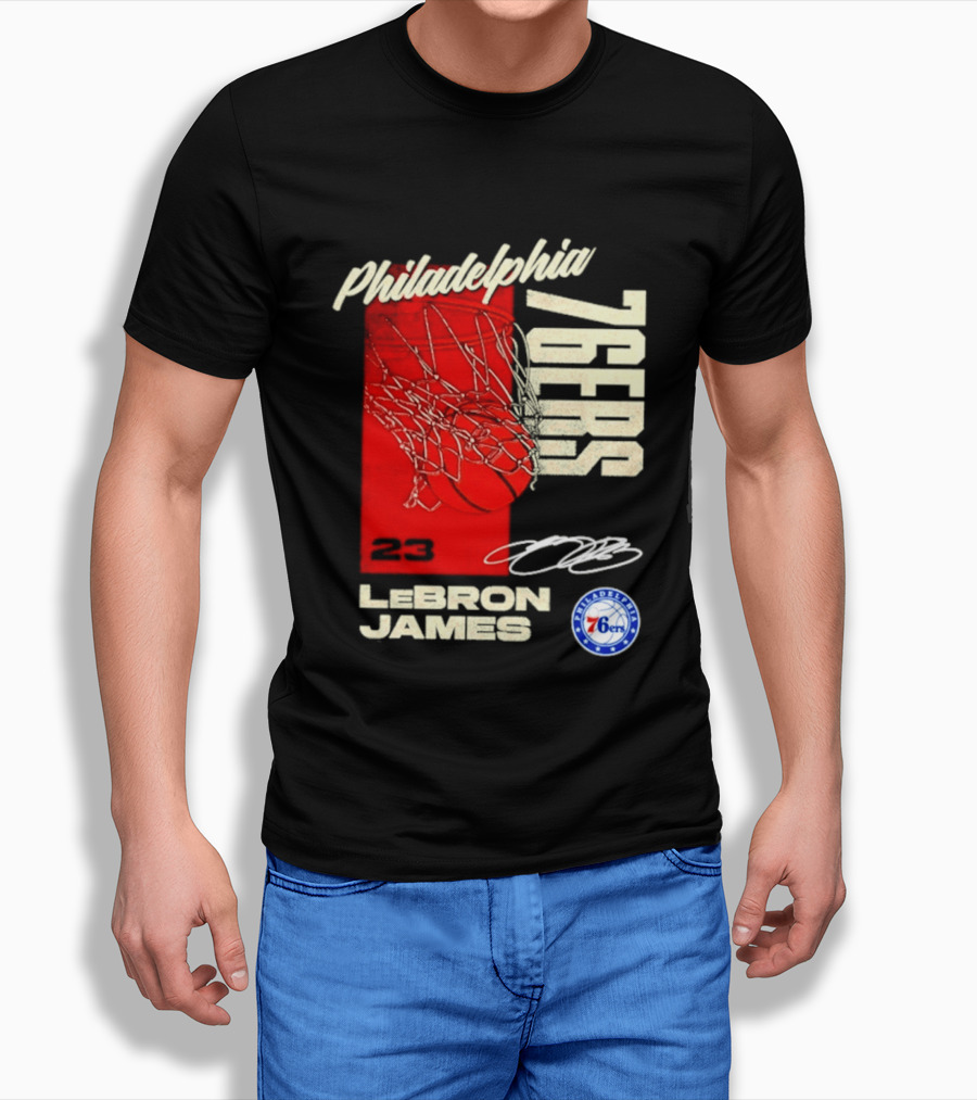LeBron James 23 Philadelphia 76ers Basketball T-Shirt