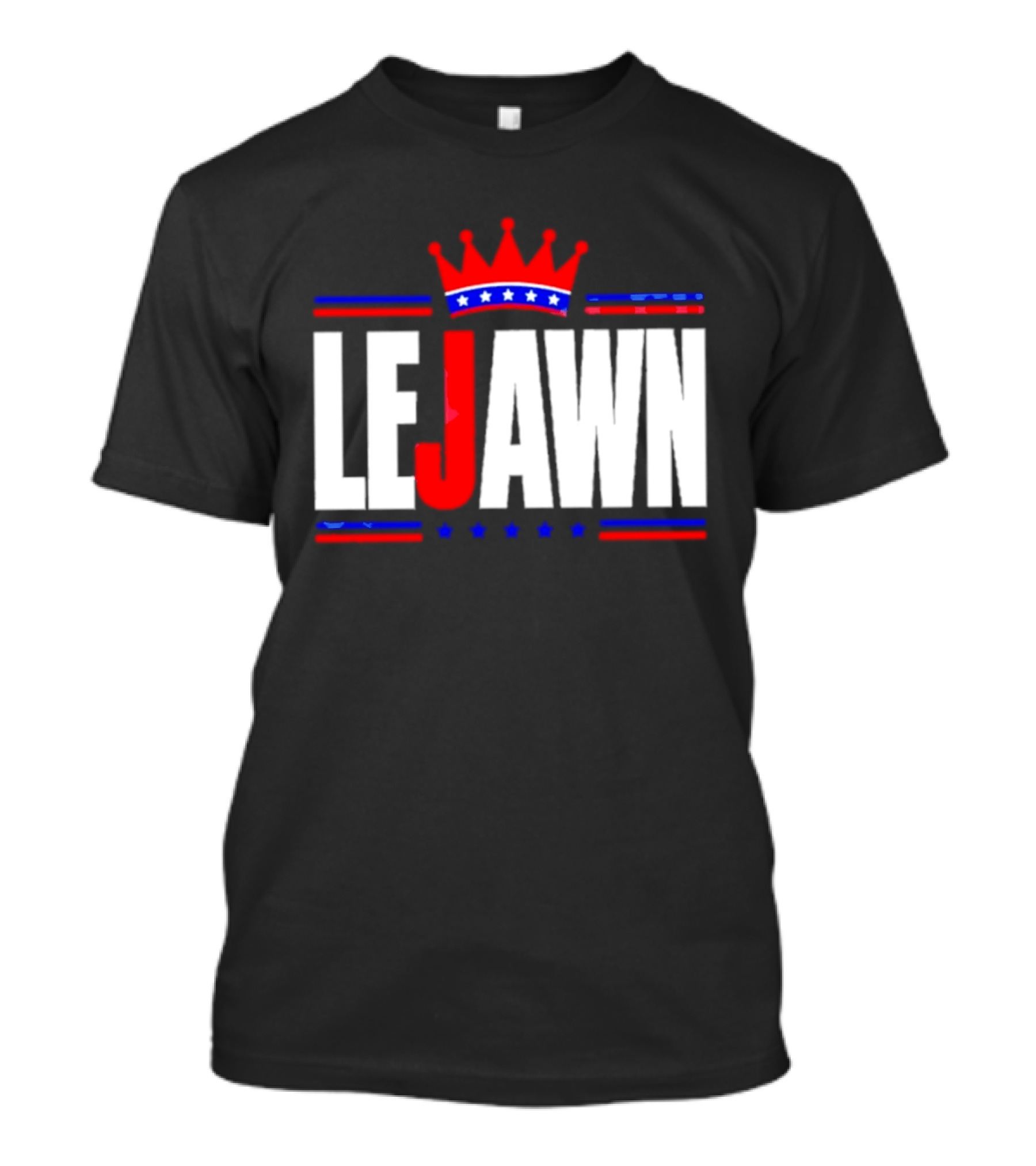 LeJawn Philadelphia Stars Crown Red Blue Stripes T-Shirt