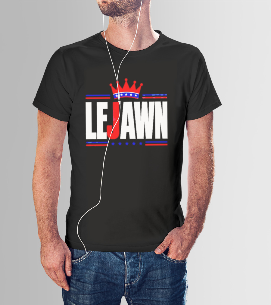 LeJawn Philadelphia Stars Crown Red Blue Stripes T-Shirt