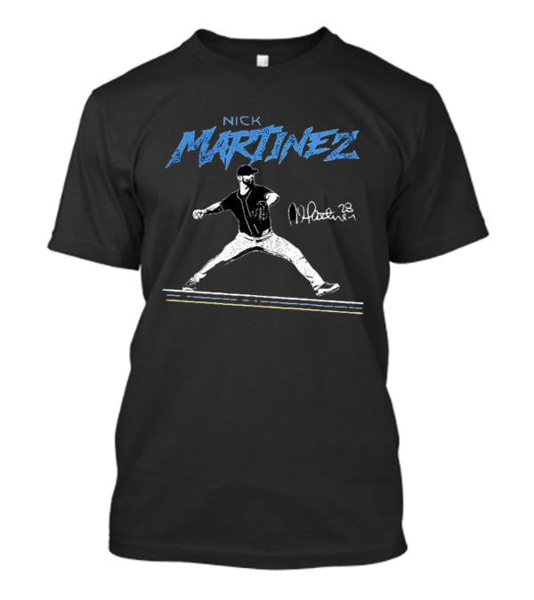 Nick Martinez Tampa Bay Rays MLB 2026 All Star Signature Pitching Motion T-Shirt