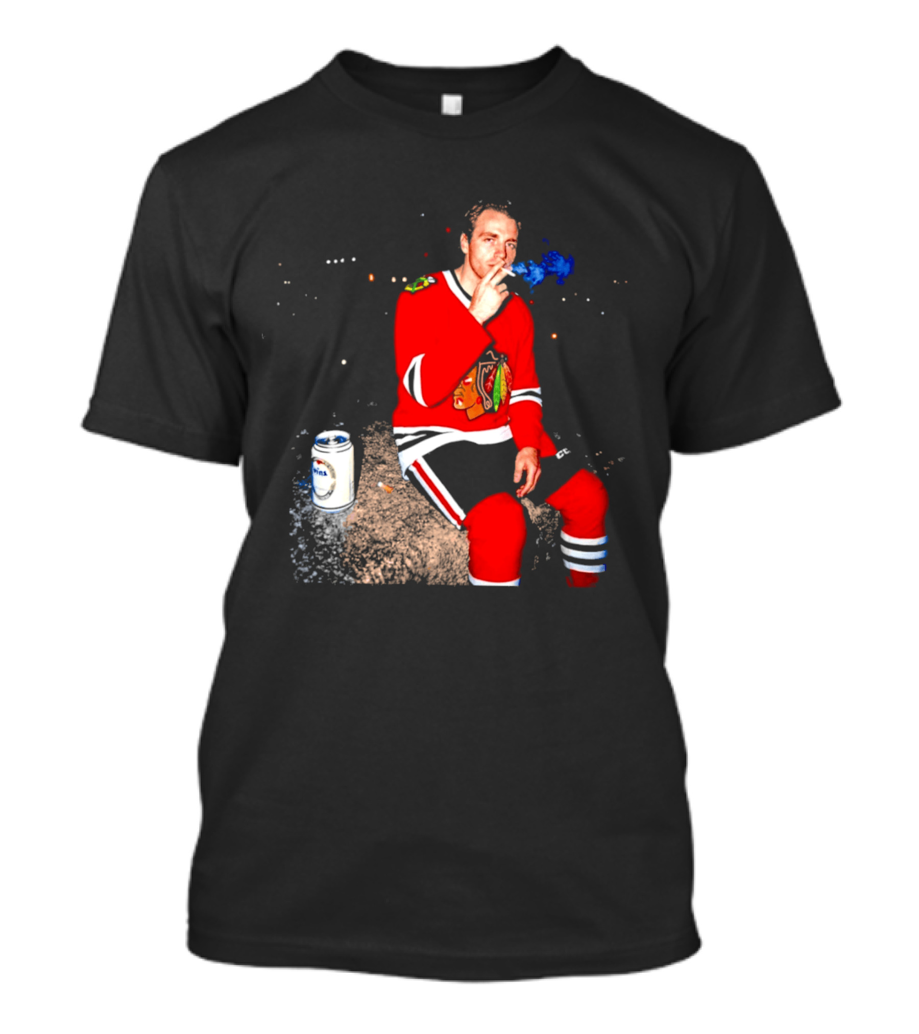 Patrick Kane Chicago Blackhawks Showtime Smoking Retro Aesthetic T-Shirt
