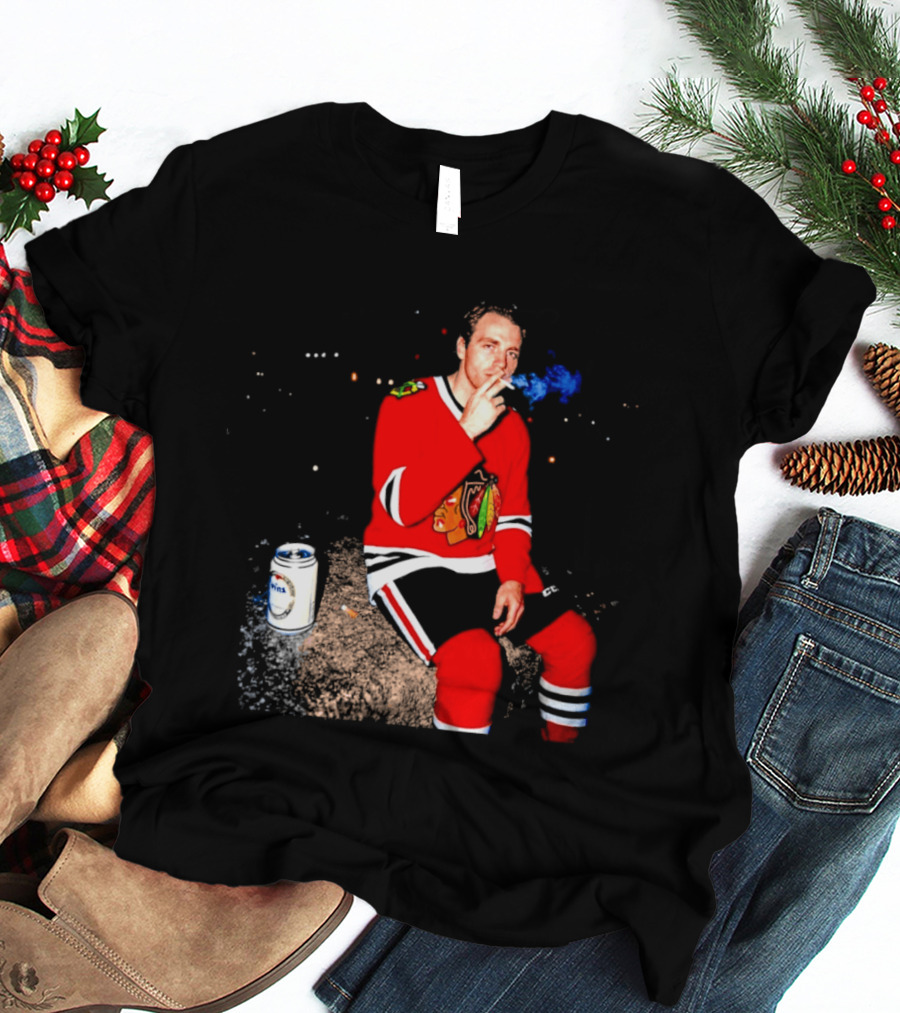 Patrick Kane Chicago Blackhawks Showtime Smoking Retro Aesthetic T-Shirt