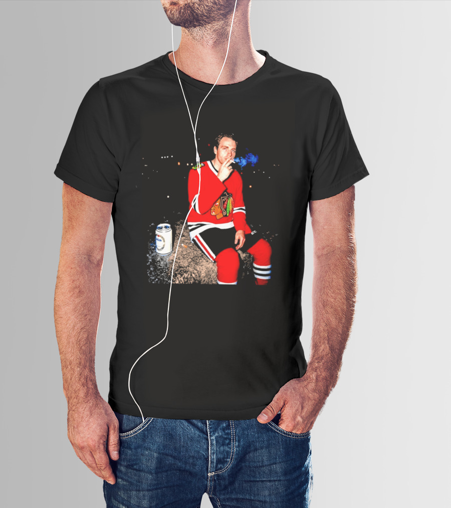 Patrick Kane Chicago Blackhawks Showtime Smoking Retro Aesthetic T-Shirt
