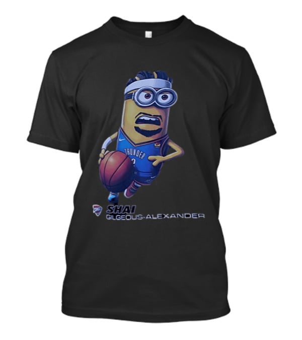 OKC Thunder NBA Shai Gilgeous Alexander Minion Basketball Player T-Shirt