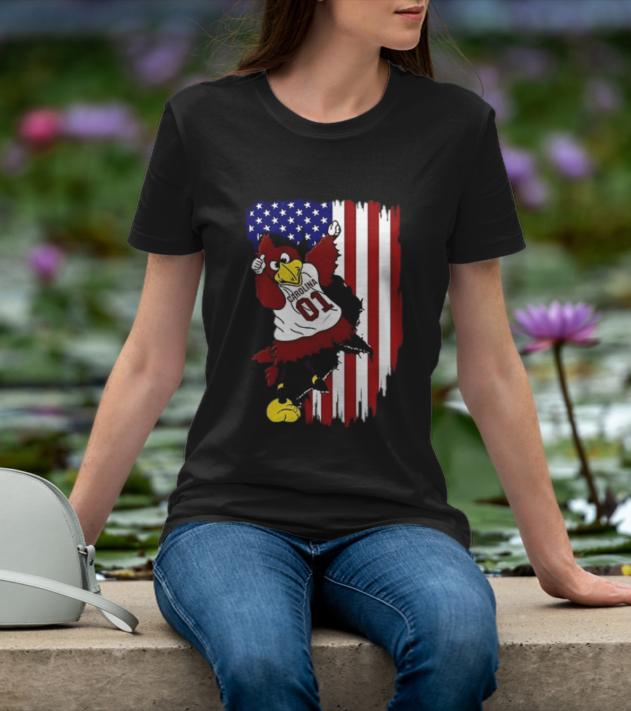 South Carolina Gamecocks Carolina 01 USA Flag We The People T-Shirt