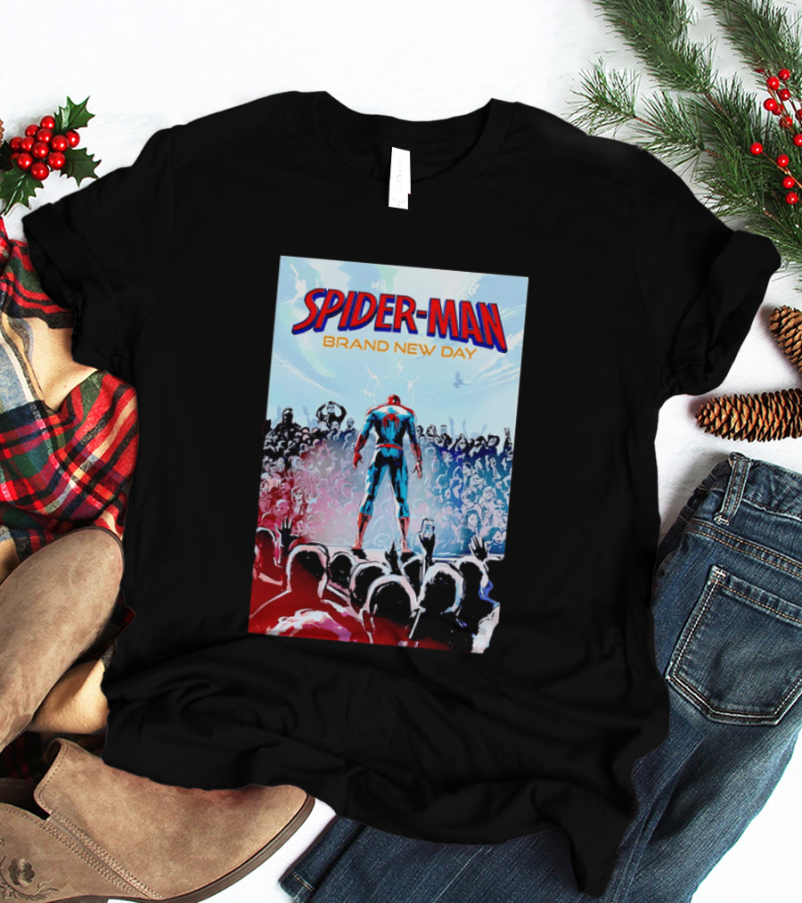 Spider Man Brand New Day Crowd Marvel T-Shirt