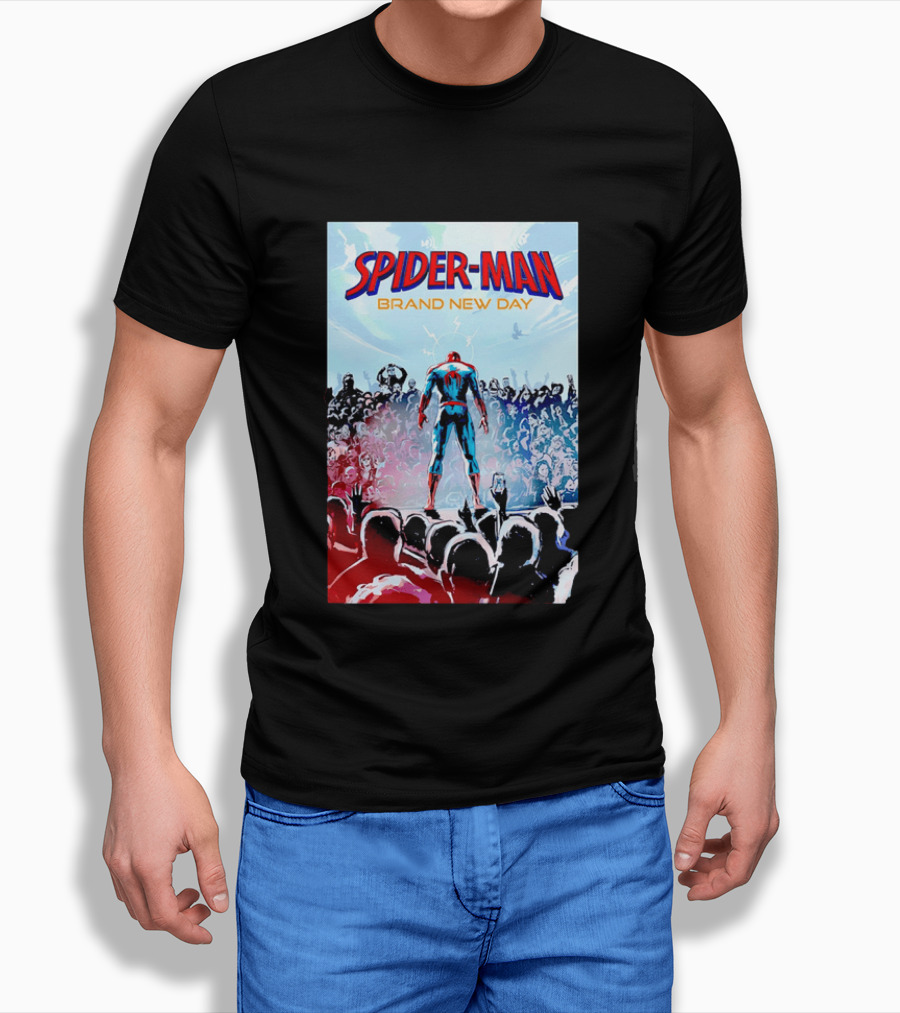 Spider Man Brand New Day Crowd Marvel T-Shirt