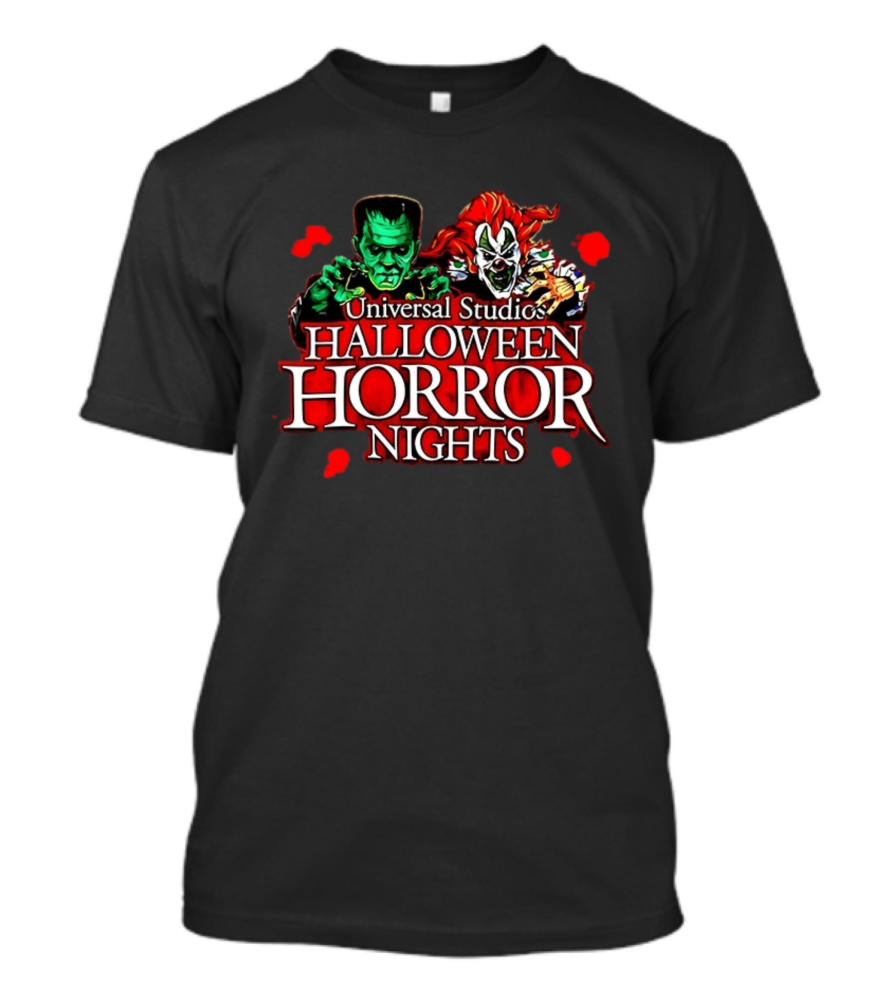 Universal Studios Halloween Horror Nights 2026 Classic Monsters And Killer Clowns T-Shirt