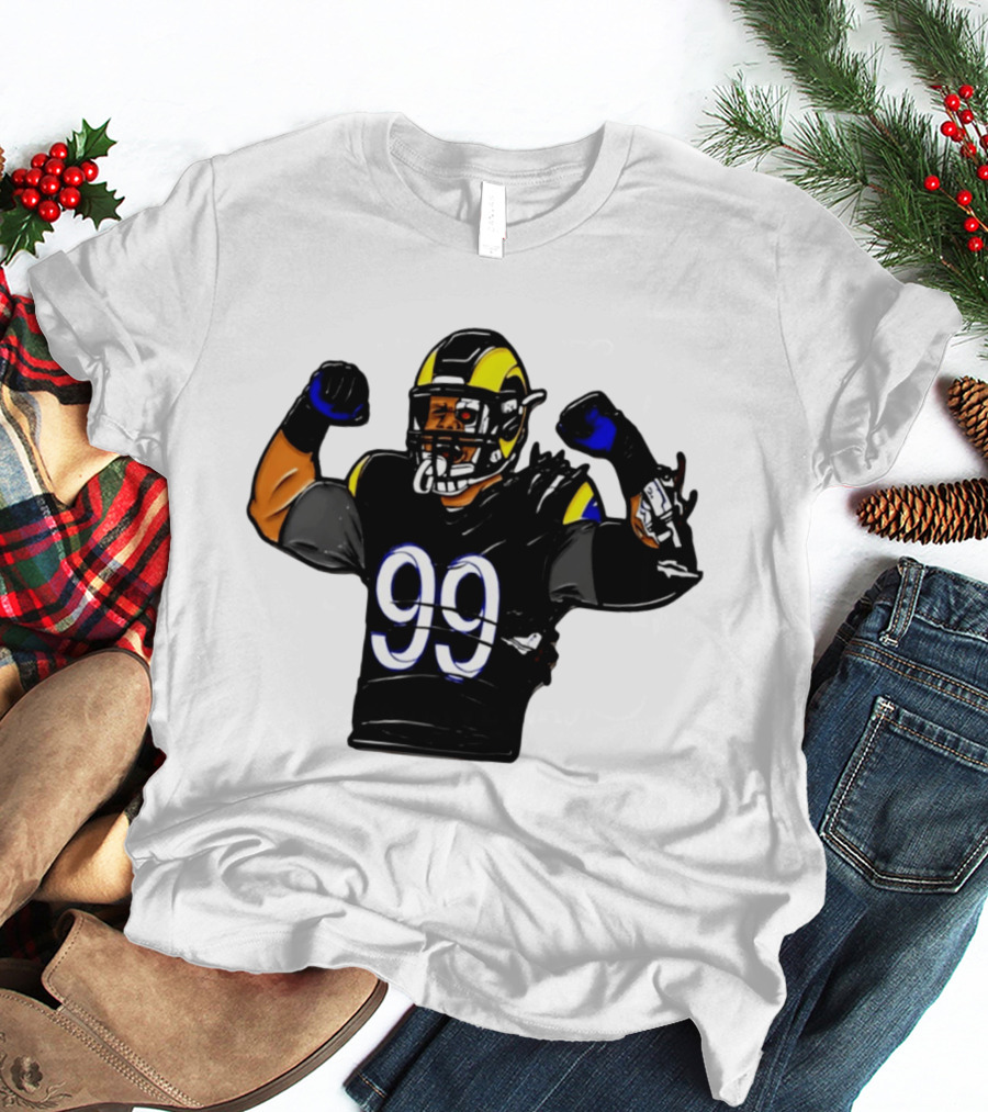 Los Angeles Rams Cyborg Player Cyber Beast 99 Football T-Shirt