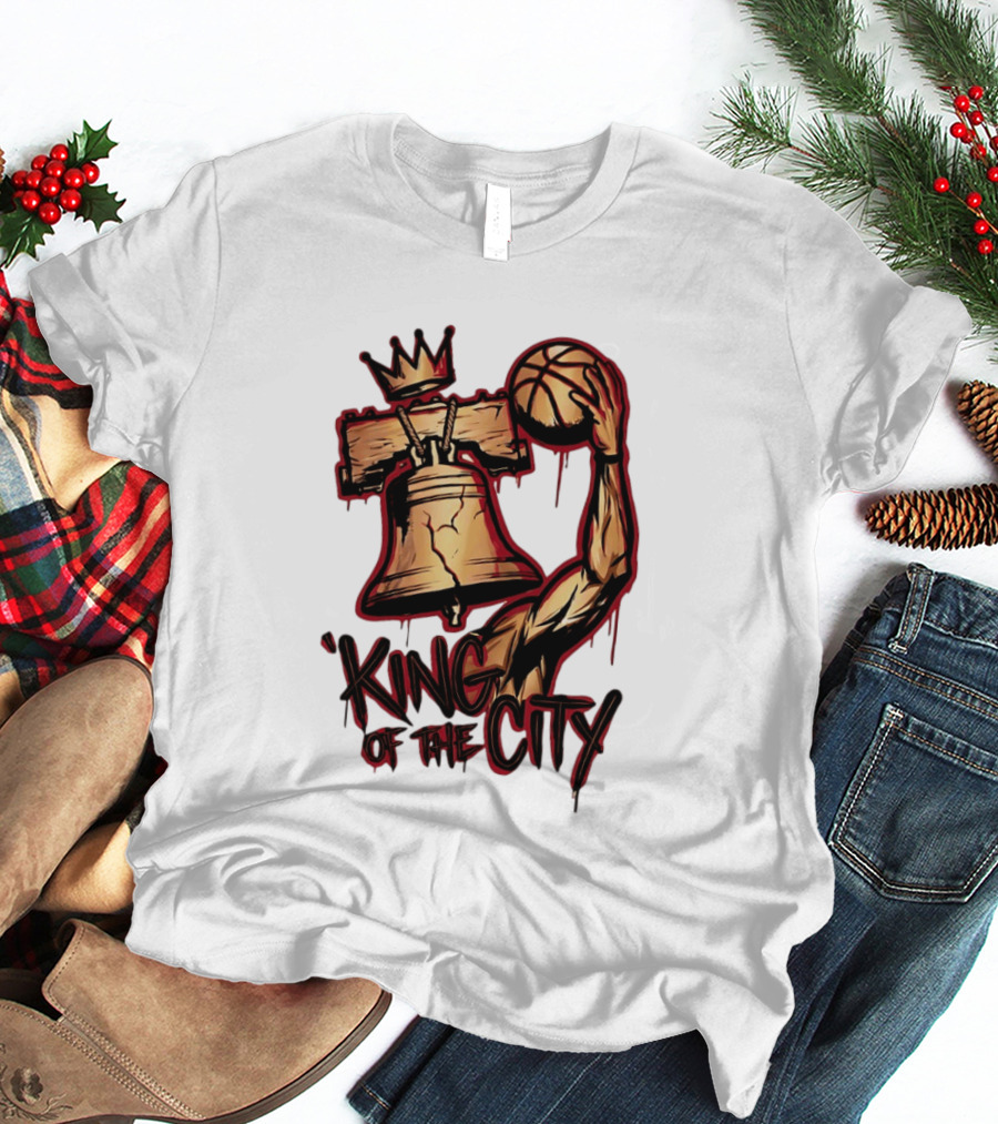 King Of The City Lebron James Basketball Philadelphia 76ers NBA 2026 T-Shirt