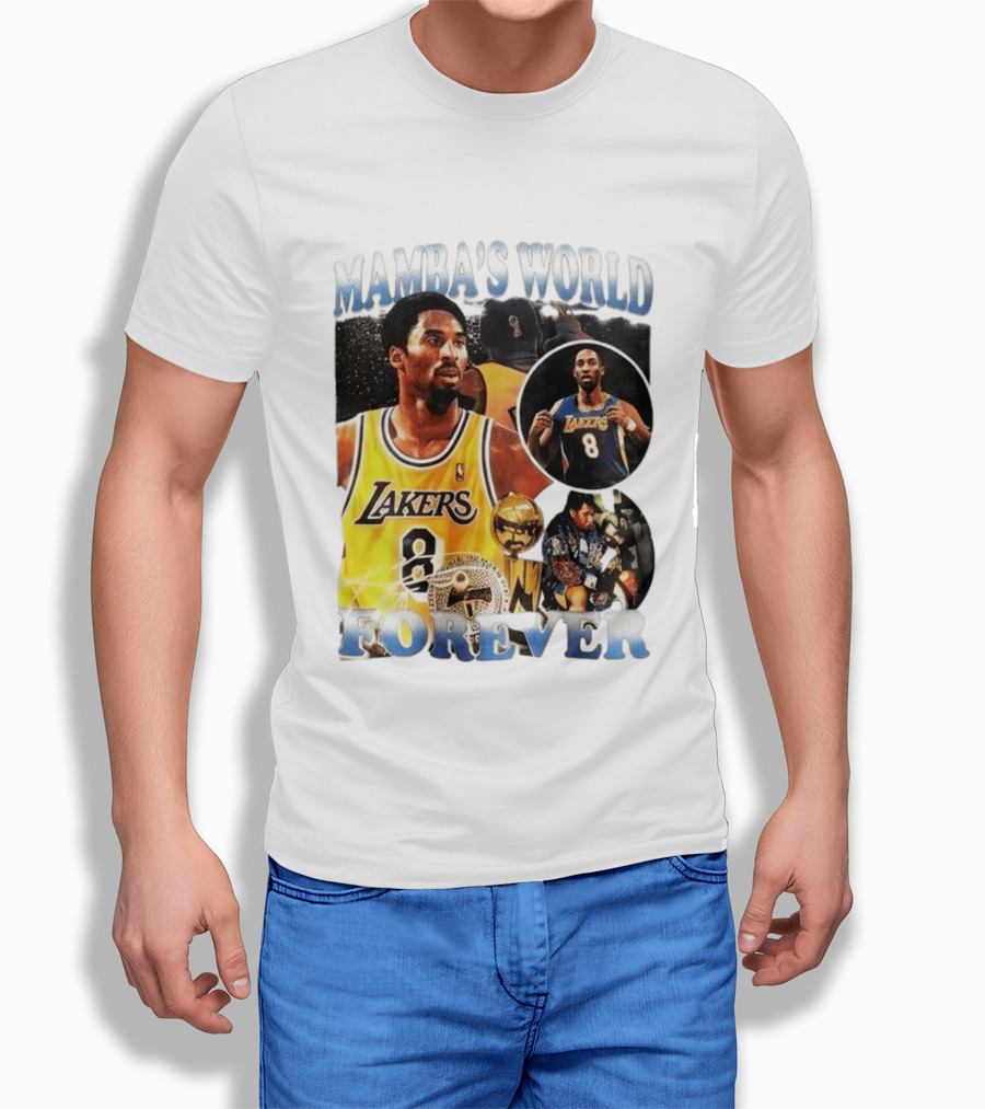 Mamba's World Forever Lakers Kobe Bryant 8 T-Shirt