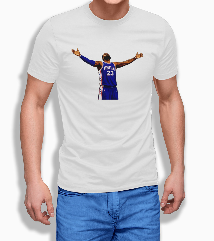 Philadelphia 76ers Number 23 Phila Jersey Arms Raised T-Shirt