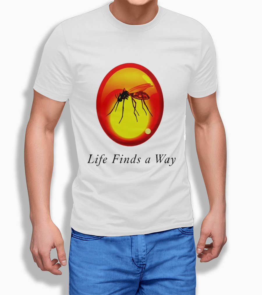 Mosquito In Amber Life Finds A Way Jurassic Park T-Shirt