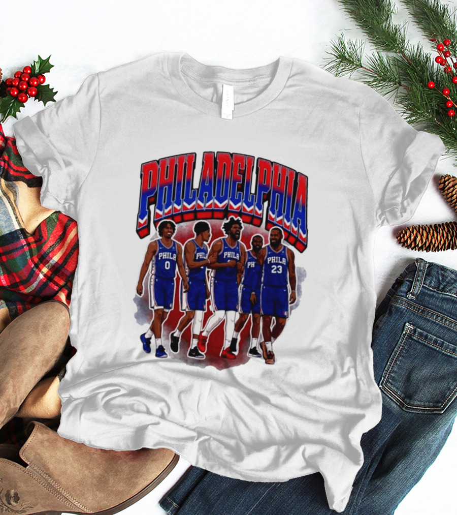 Philadelphia Basketball Starting 5 PHILA 23 0 T-Shirt