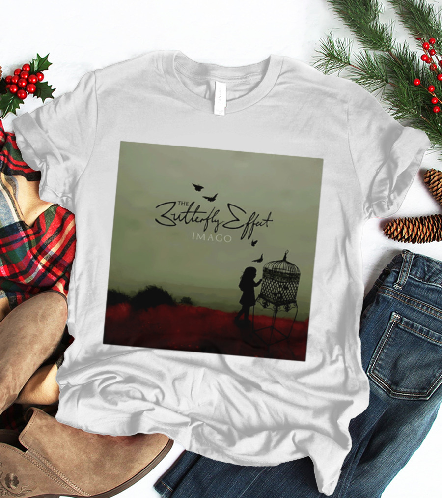 The Butterfly Effect IMAGO Silhouette With Birdcage And Butterflies T-Shirt