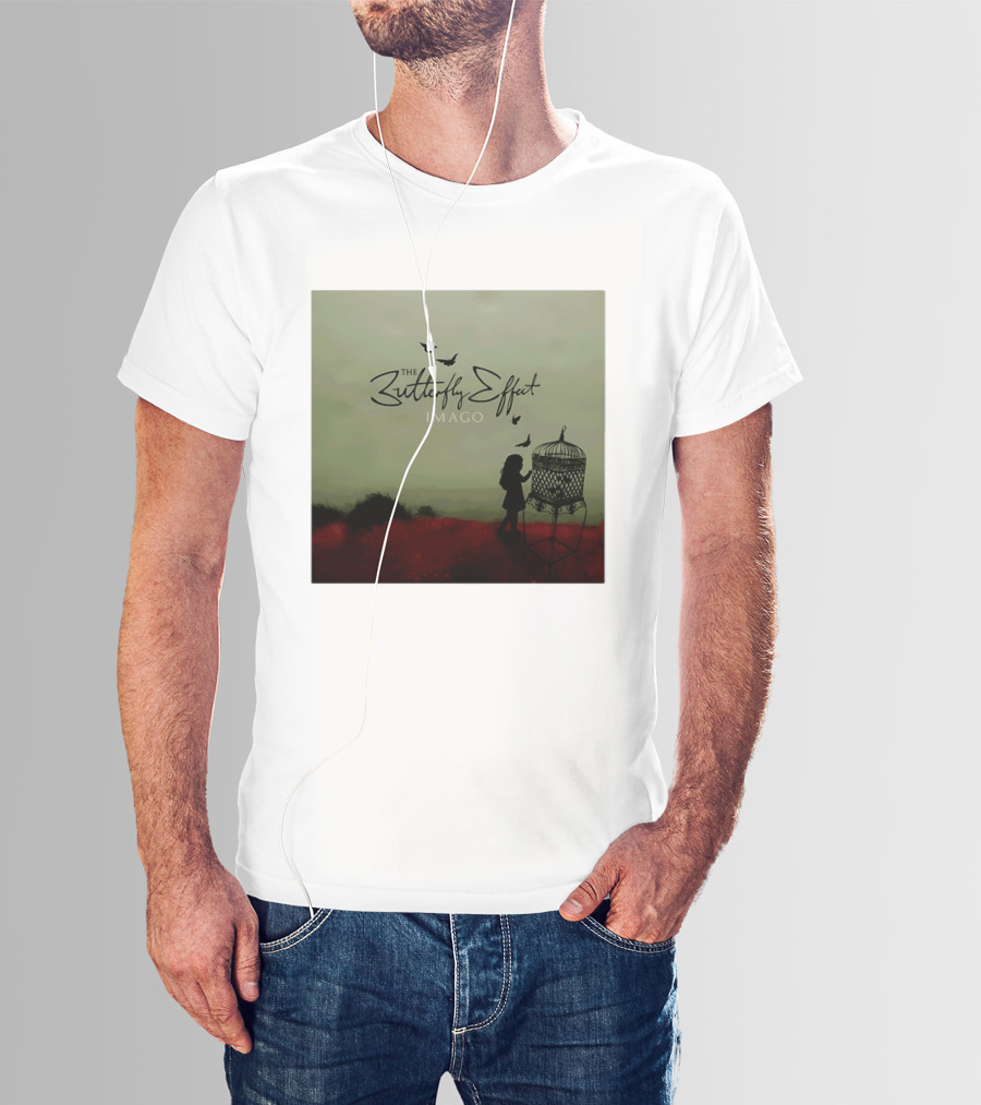 The Butterfly Effect IMAGO Silhouette With Birdcage And Butterflies T-Shirt
