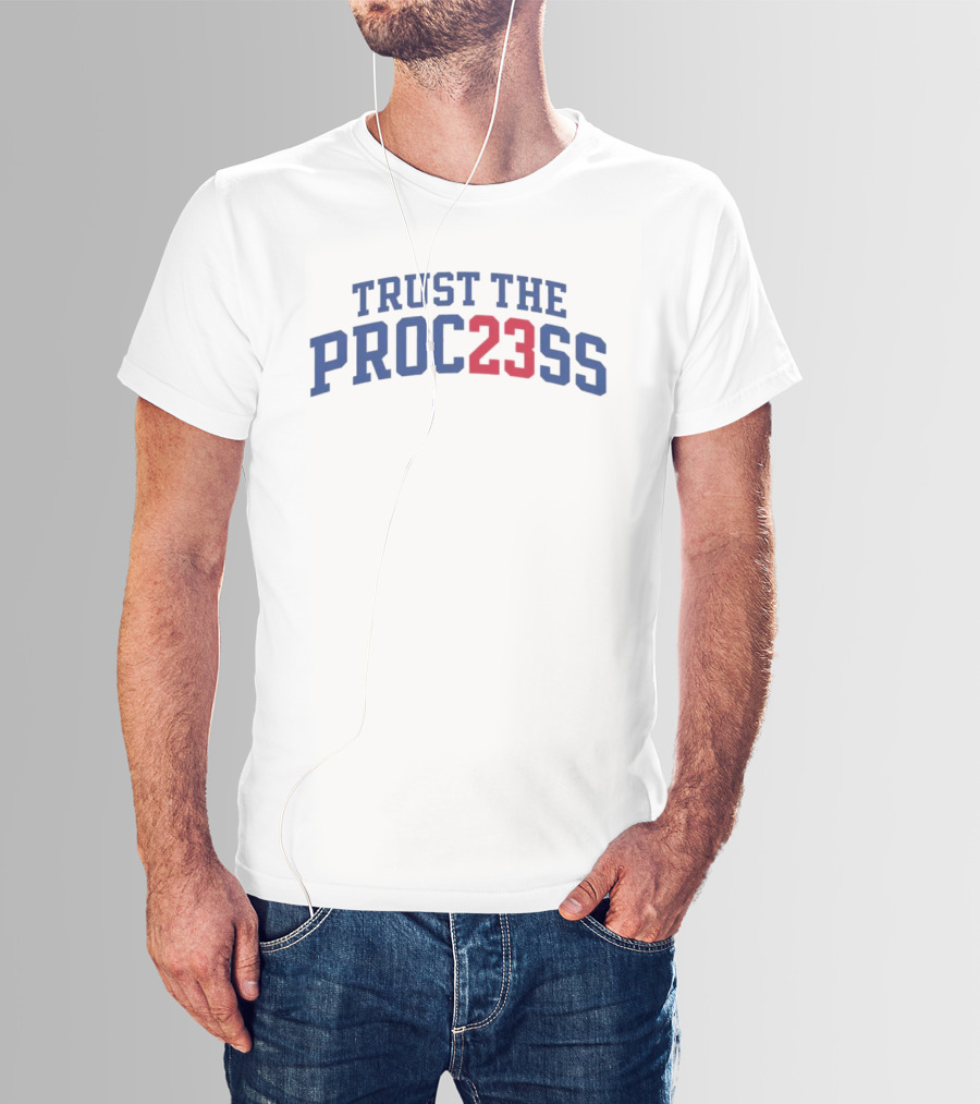 TRUST THE PROC23SS Basketball 23 Blue Red T-Shirt