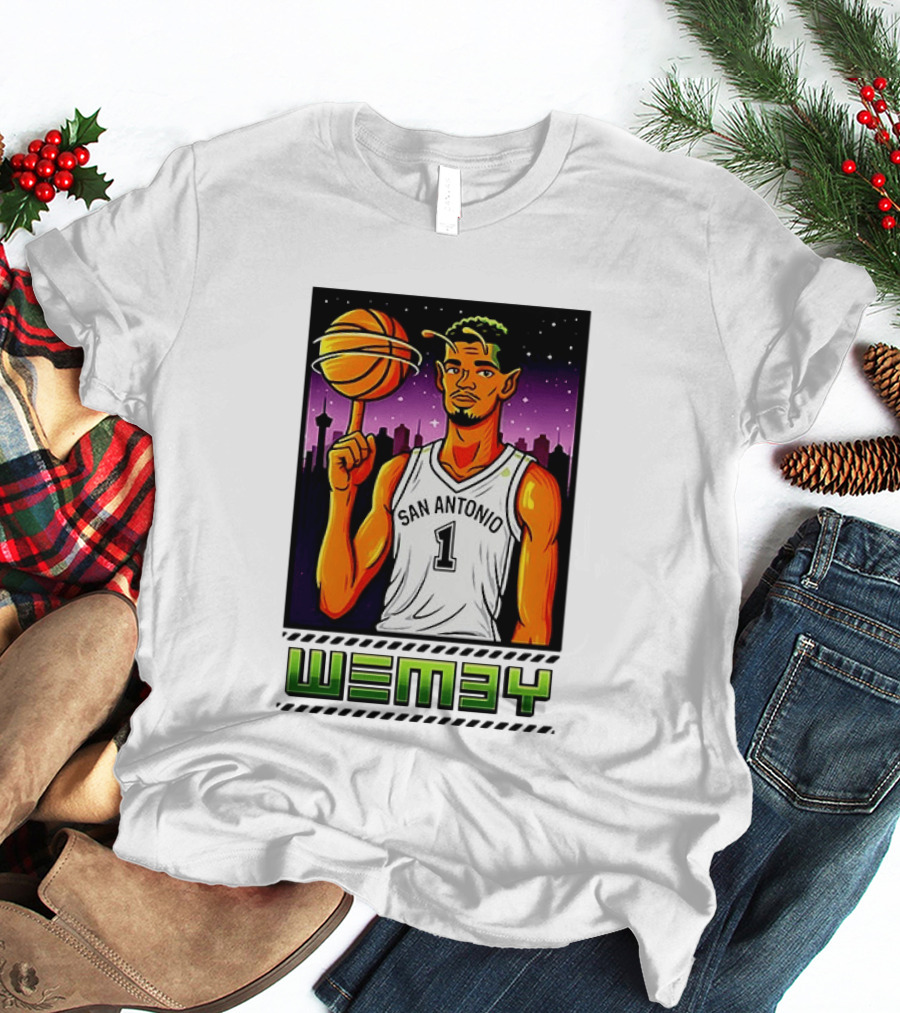 Wemby No 1 San Antonio Basketball Alien T-Shirt
