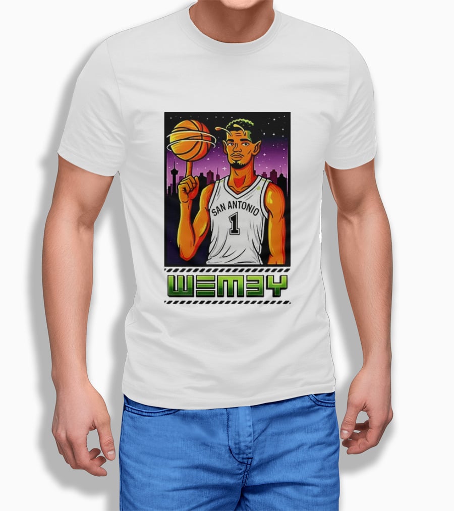 Wemby No 1 San Antonio Basketball Alien T-Shirt