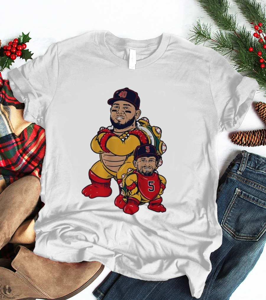 Bowser And Mini Bowser Willson Contreras Caleb Durbin Boston Red Sox T-Shirt