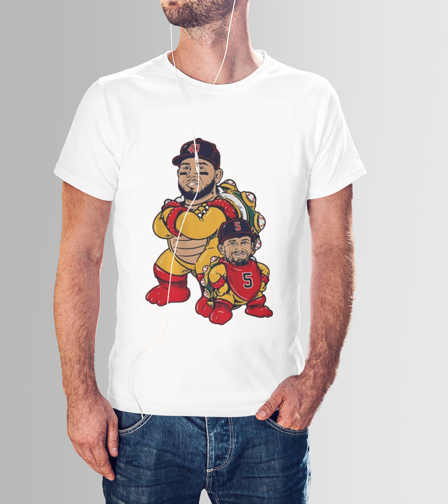 Bowser And Mini Bowser Willson Contreras Caleb Durbin Boston Red Sox T-Shirt