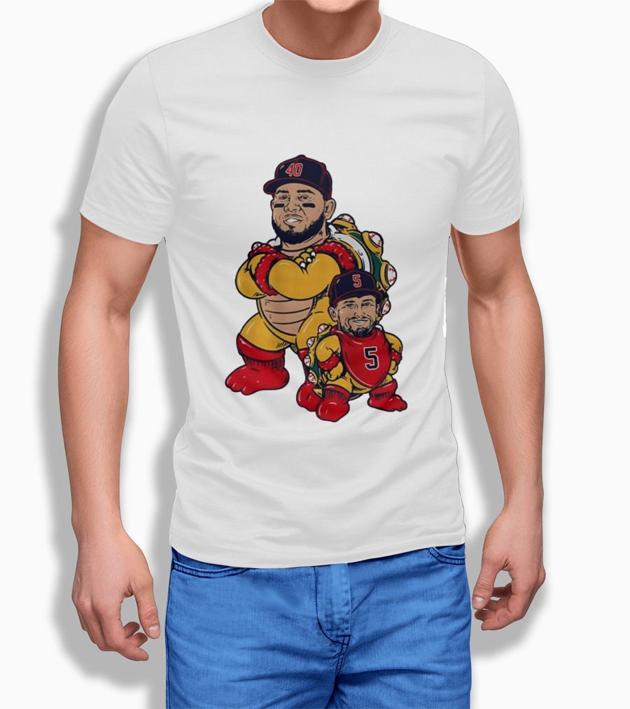 Bowser And Mini Bowser Willson Contreras Caleb Durbin Boston Red Sox T-Shirt