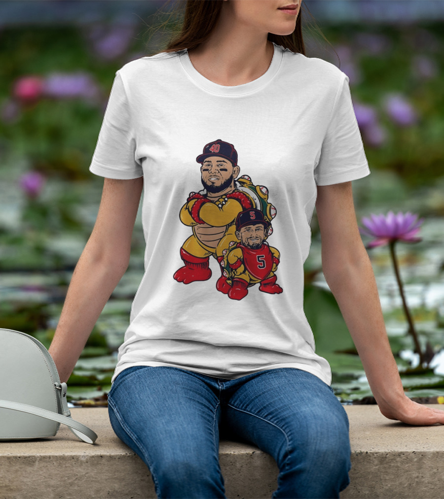 Bowser And Mini Bowser Willson Contreras Caleb Durbin Boston Red Sox T-Shirt