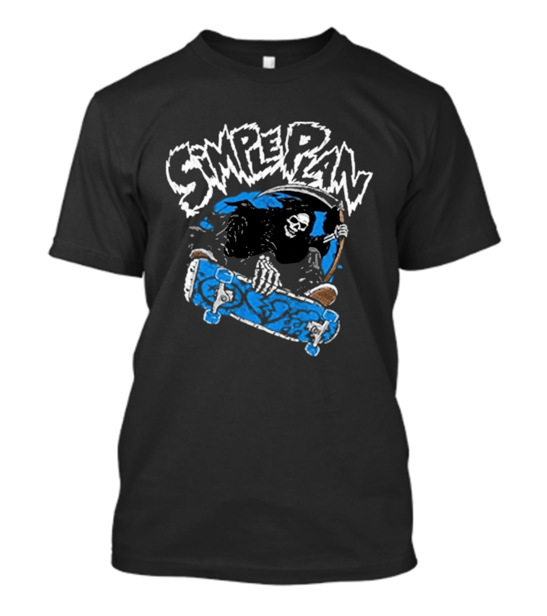 Simple Plan Skeleton Skater With Scythe 2026 T-Shirt