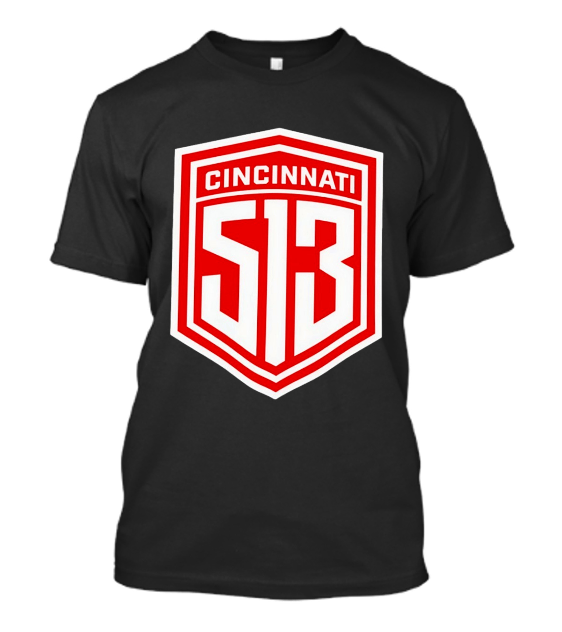 Cincinnati 513 Shield Emblem Area Code T-Shirt
