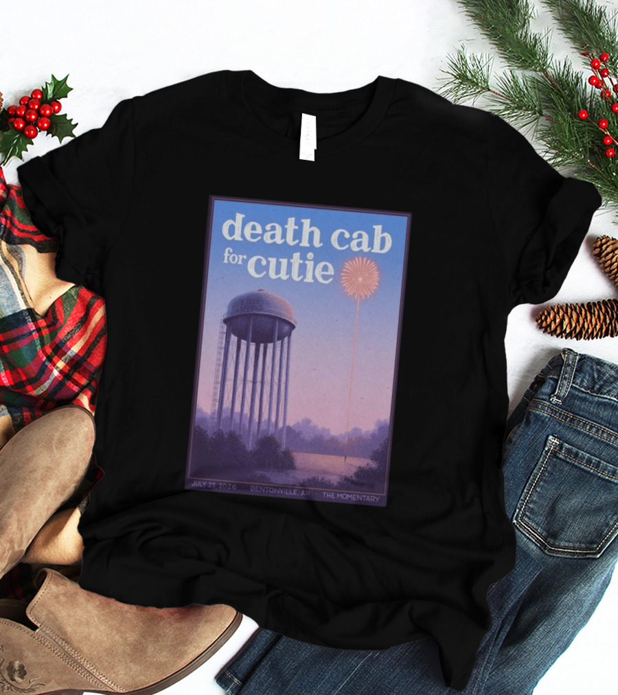 Death Cab For Cutie July 25 2026 The Momentary Bentonville AR Water Tower Firework T-Shirt
