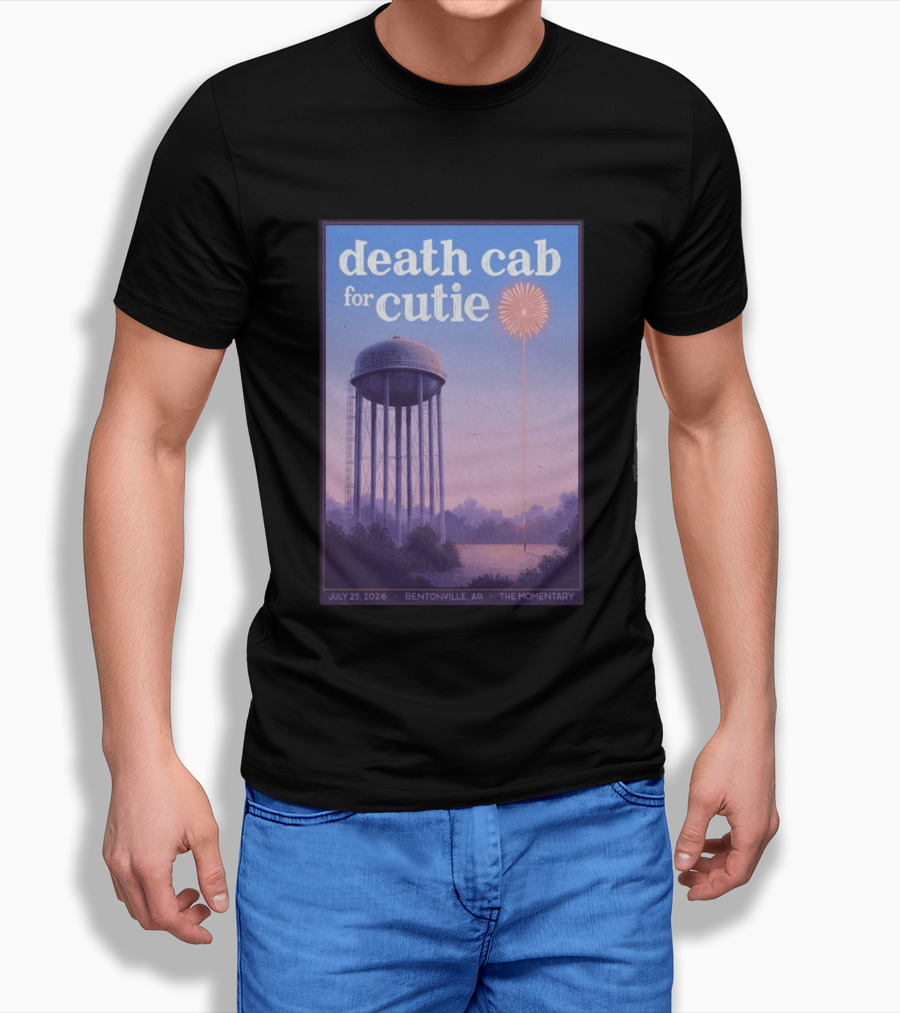 Death Cab For Cutie July 25 2026 The Momentary Bentonville AR Water Tower Firework T-Shirt
