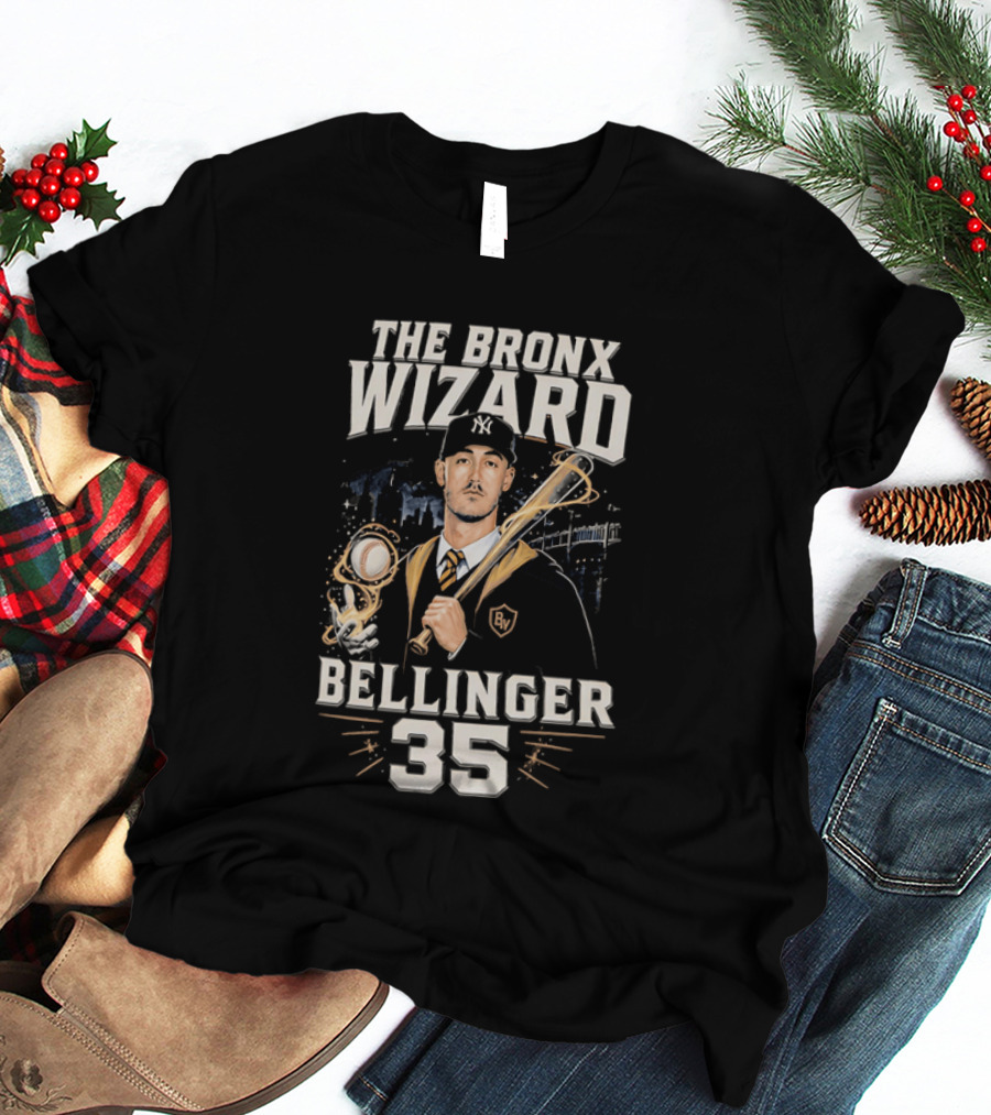 The Bronx Wizard Bellinger 35 Baseball Magic NYC Wizardry T-Shirt