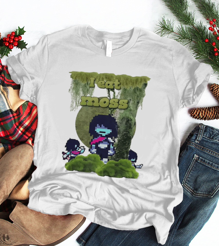 Deltarune I Eat Moss Pixel Art With Character And Mossy T-Shirt