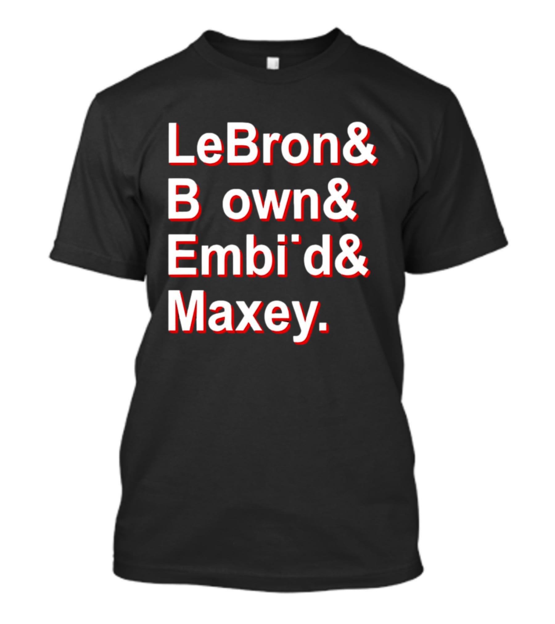 LeBron Brown Embiid Maxey Philadelphia 76ers NBA 2026 T-Shirt