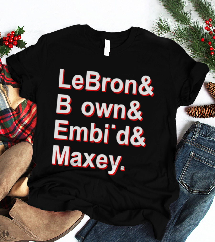 LeBron Brown Embiid Maxey Philadelphia 76ers NBA 2026 T-Shirt