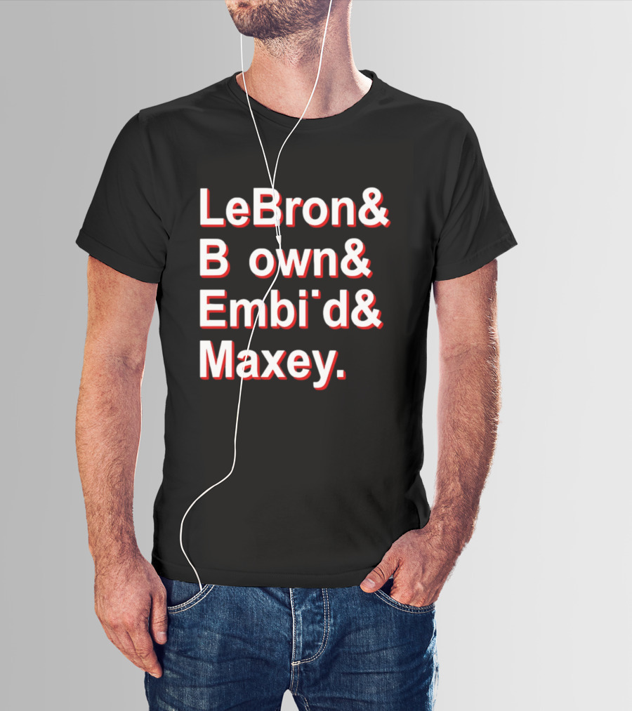LeBron Brown Embiid Maxey Philadelphia 76ers NBA 2026 T-Shirt