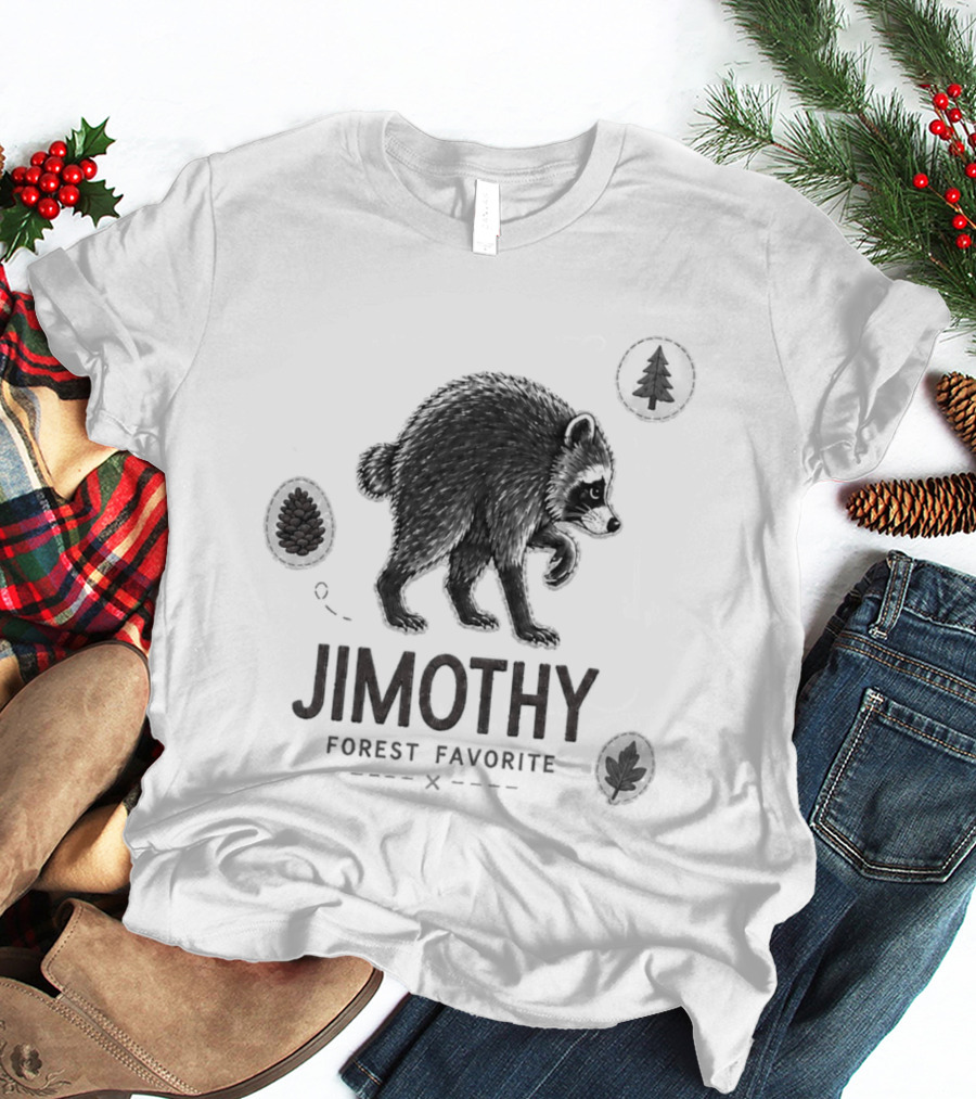 Jimothy Forest Favorite Bear Silhouette And Trees T-Shirt