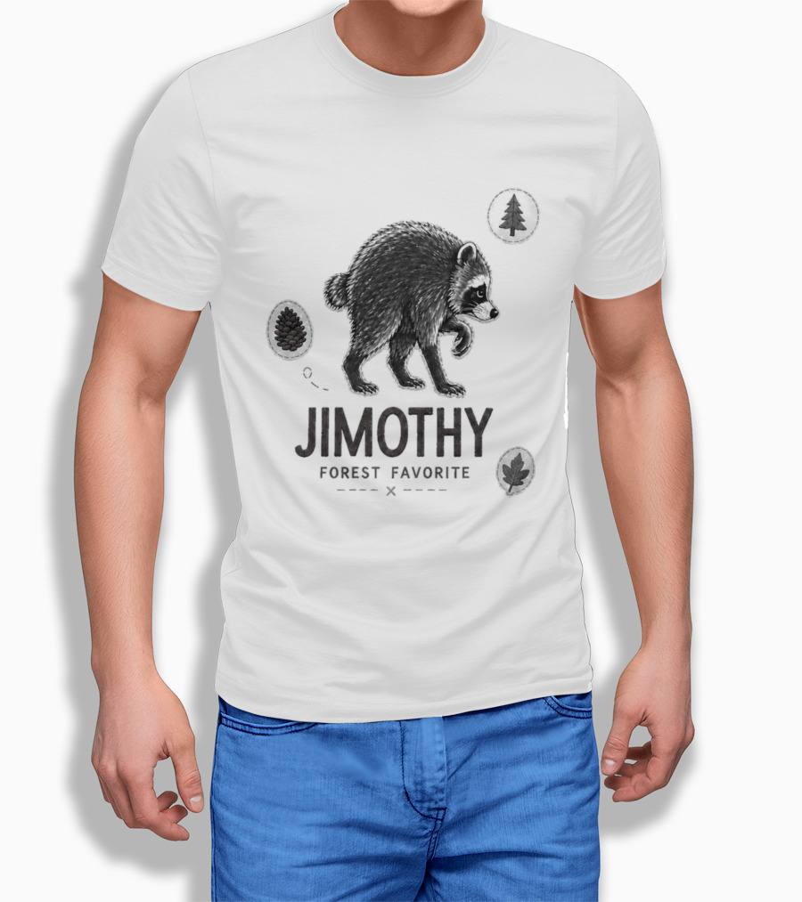 Jimothy Forest Favorite Bear Silhouette And Trees T-Shirt