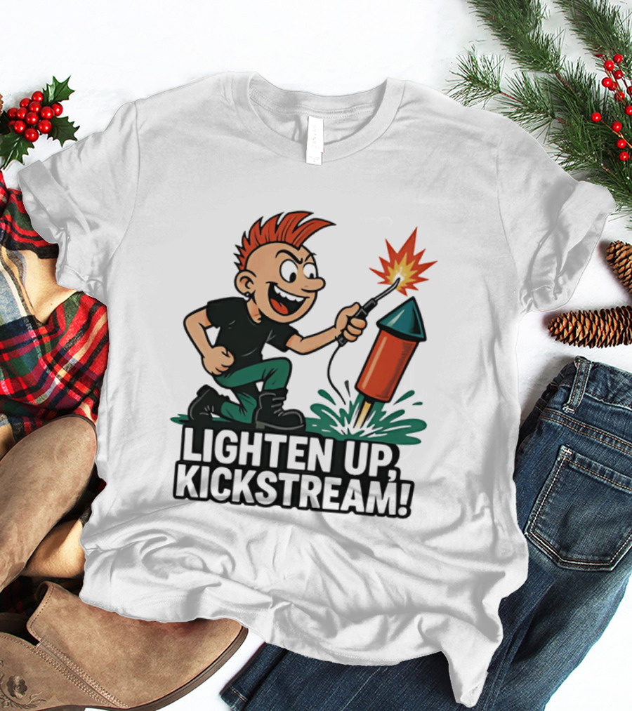 Lighten Up Kickstream Fireworks Rocket Blast T-Shirt