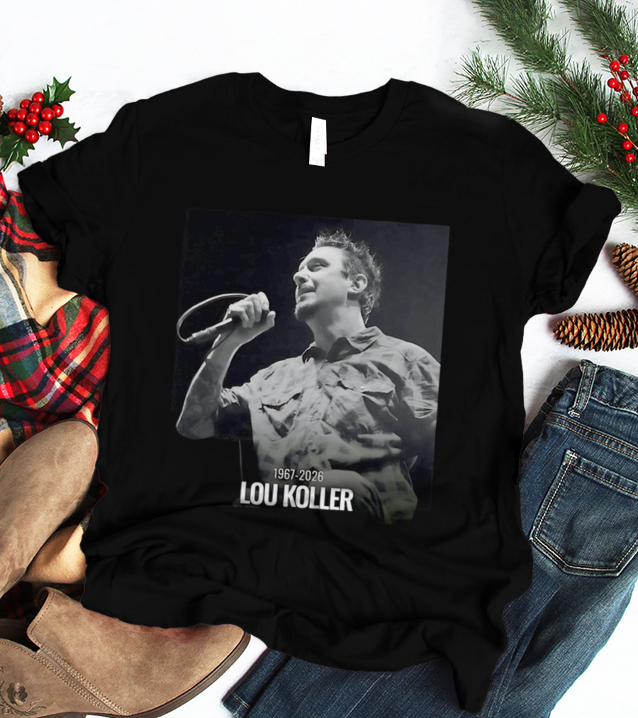 1967 2026 Lou Koller Microphone Plaid Black And White T-Shirt