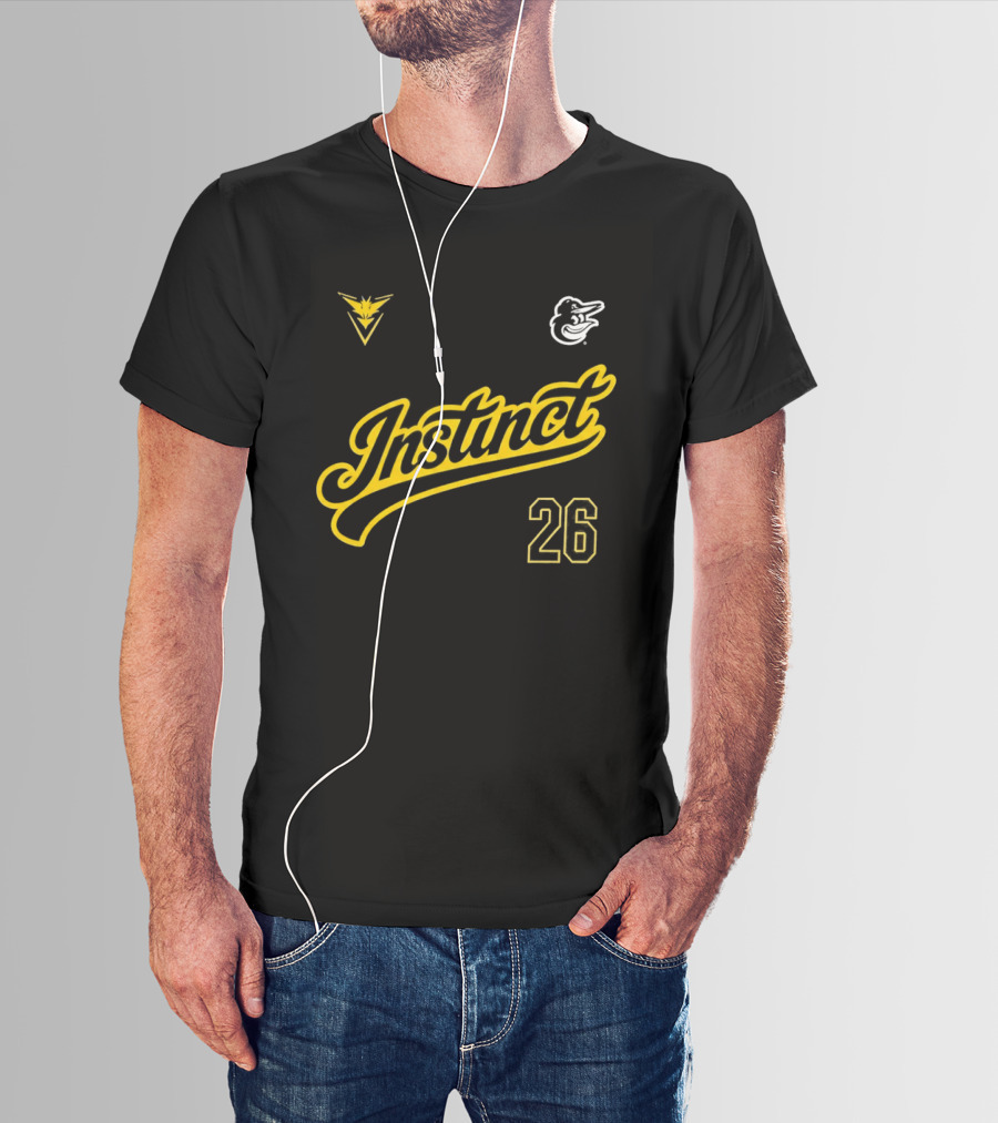 2026 Instinct Orioles Pokémon GO Night Team Yellow 26 T-Shirt