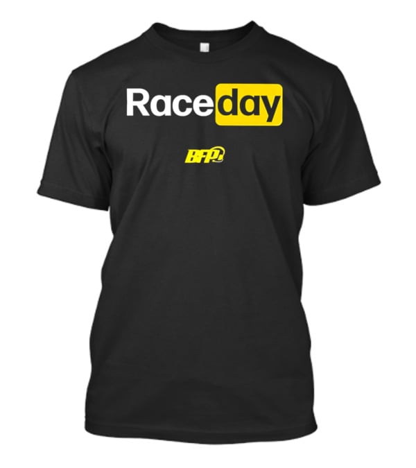 BFP Raceday Bold White Yellow Racing T-Shirt